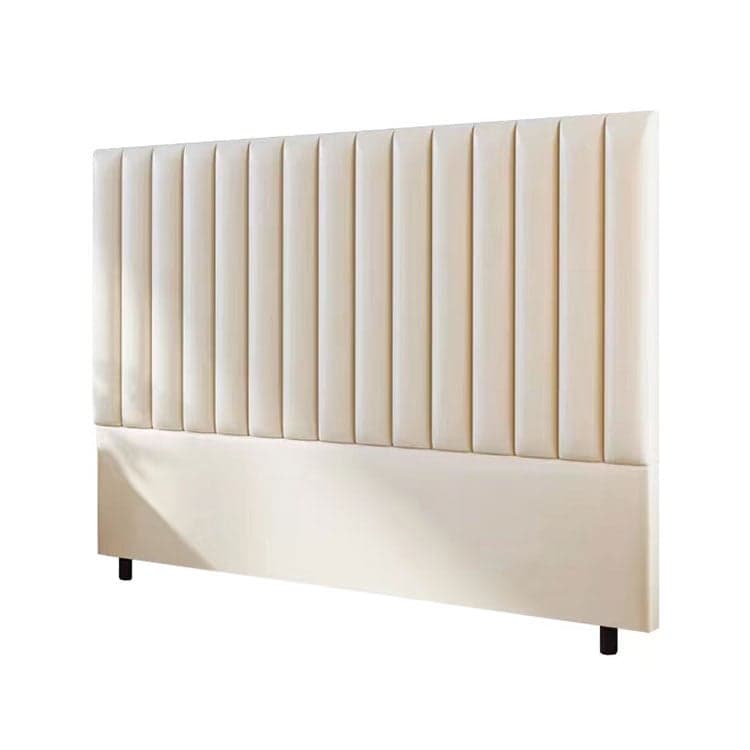 Modern Upholstered Pine Headboard with Leather Upholstery and Wood Legs thumbnail 12