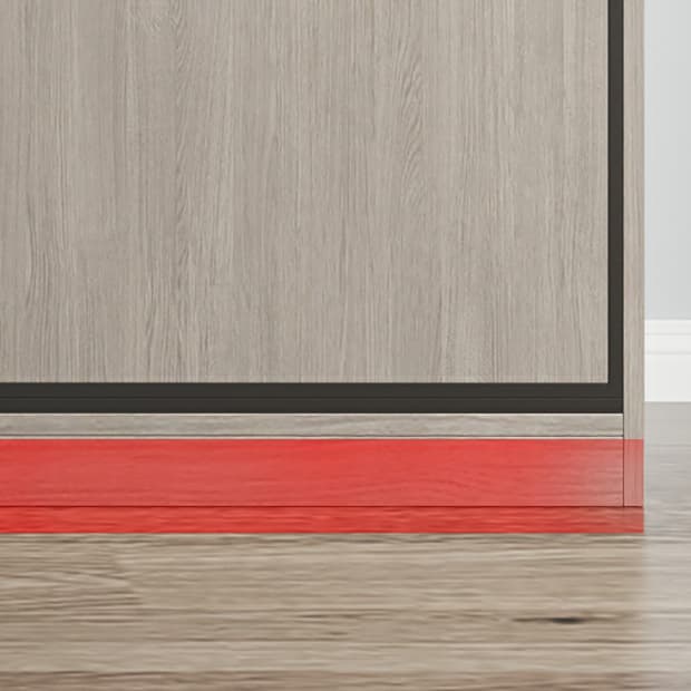Contemporary Plate Storage Wood Wardrobe with Clothing Rod and Shelves in Light Grey thumbnail 4