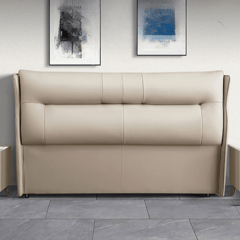Modish No Distressing Timber Wingback Headboard with Rectangle Shape for King/Queen/Full Bed, Featuring Sponge Upholstery and Standard Height thumbnail 8