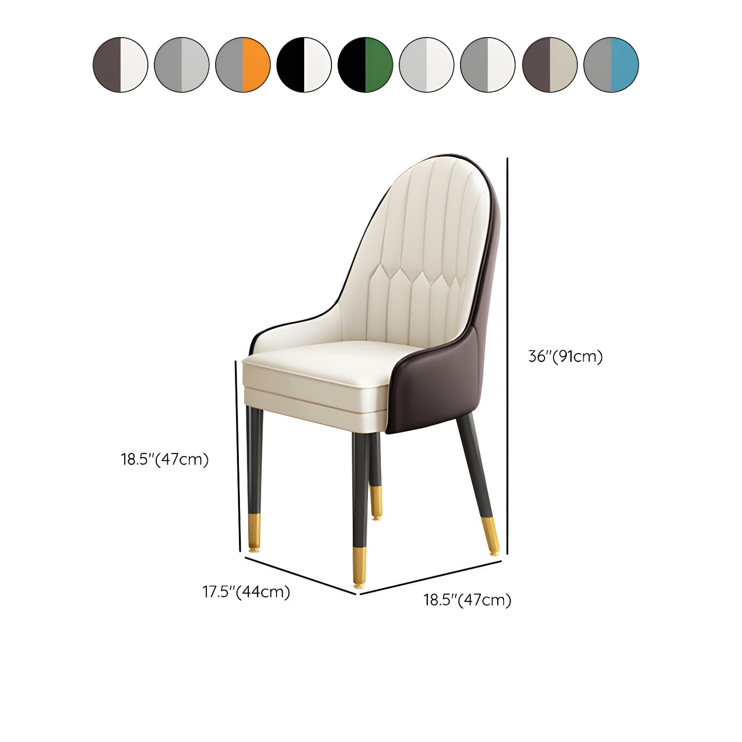 Dining Room Armless Dining Chair Parsons Faux Leather Dining Chair thumbnail 20