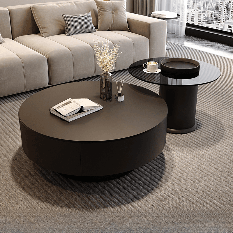 Orbicular Nested Board Game Coffee Table with 1 Drawer for Foyer thumbnail 2