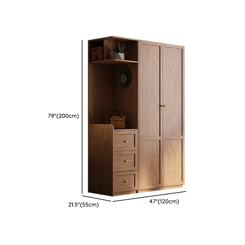 Trendy Unfinished Color Engineered Wood Unattached Armoire Cabinet thumbnail 16
