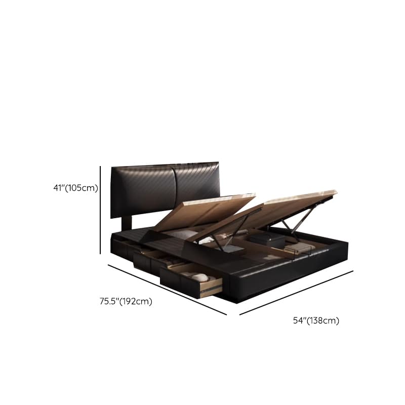 Solid Color Storage Bed/Platform Bed with 3 Storage Boxes and Pine Wood Frame for Living Room thumbnail 19