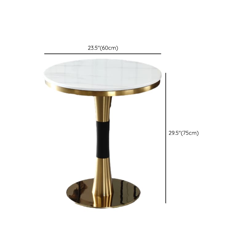 Glamorous Rounded Stone Dining Table for 2, Scratch-proof and Fixed Mechanism thumbnail 34