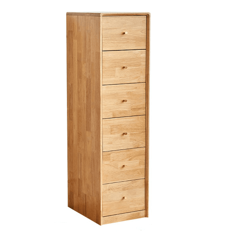 Minimalist Natural Wood Bachelor Chest with 6 Drawers, Vertical Orientation thumbnail 12