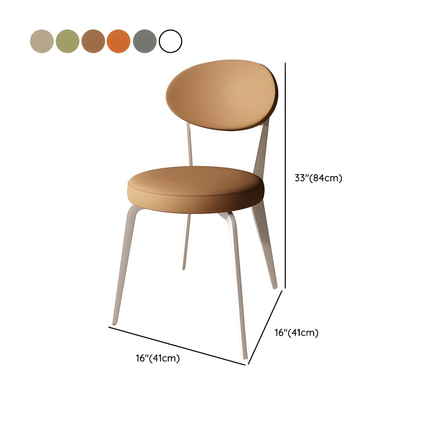 Dining Room Open Back Upholstered Dining Side Chair with Metal Frame thumbnail 17