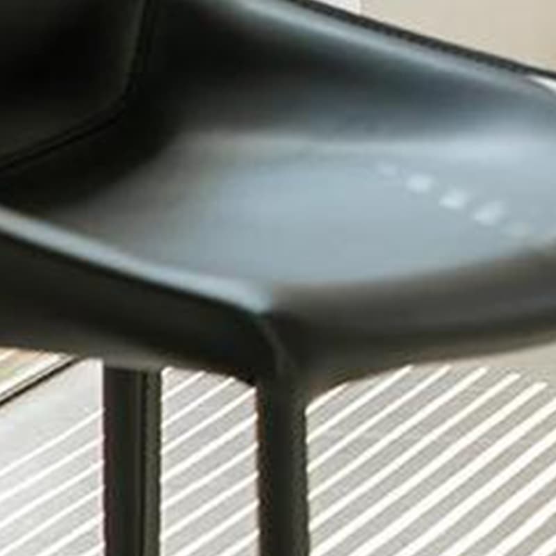 Modern Leather Armless Side Chair with Solid Back - Easy-Care, Warranty thumbnail 17