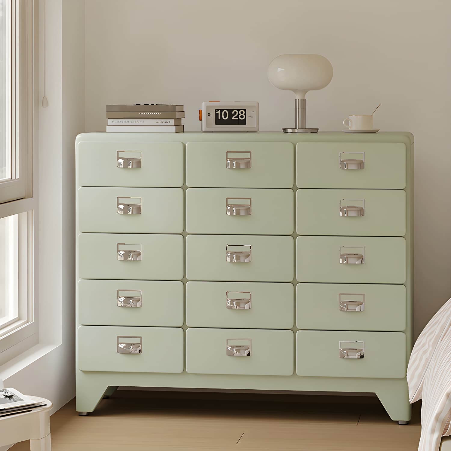 Modern Metal Dresser with Soft-Close Drawers for Bedroom Organization thumbnail 6