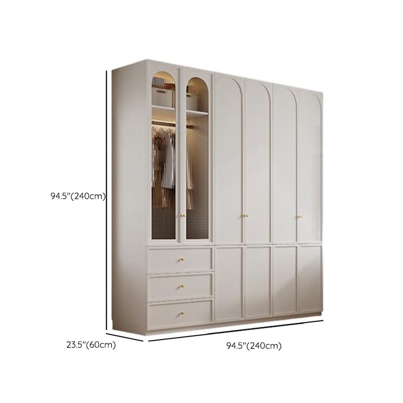 Minimalist Manufactured Wood Independent Almirah with 3-Drawer, Interior Shelves, and Clothing Rod thumbnail 39