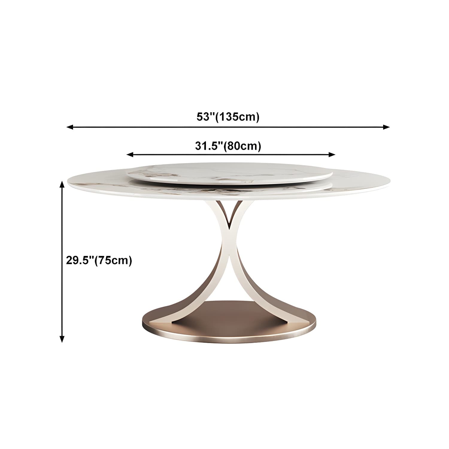 Modern 1/4/7 Pieces Dining Table Set with Sintered Stone Top Stainless Steel Dinette Set thumbnail 11