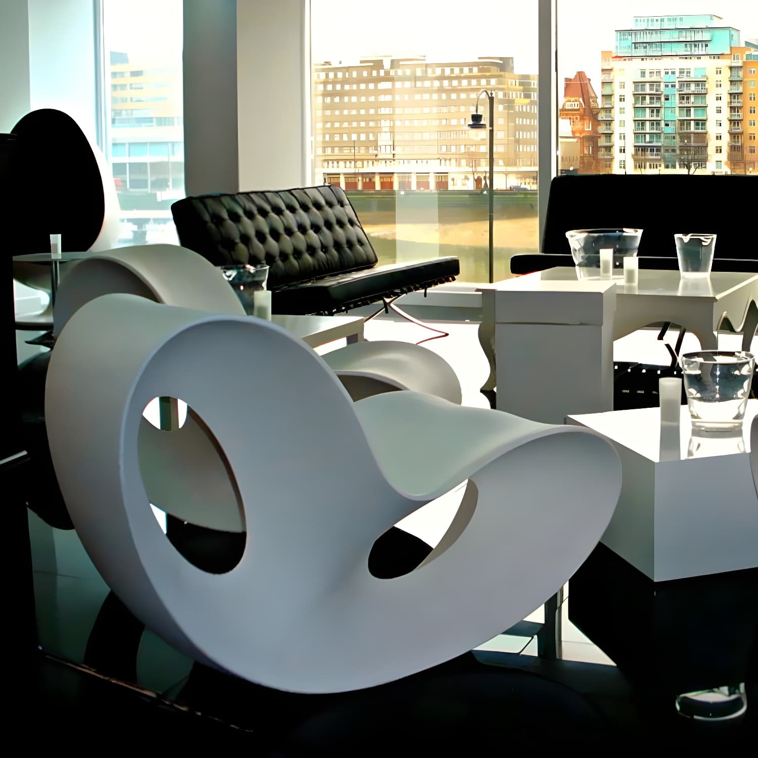 Contemporary Rocking Accent Chair Plastic & Acrylic Rocker Chair - image 15