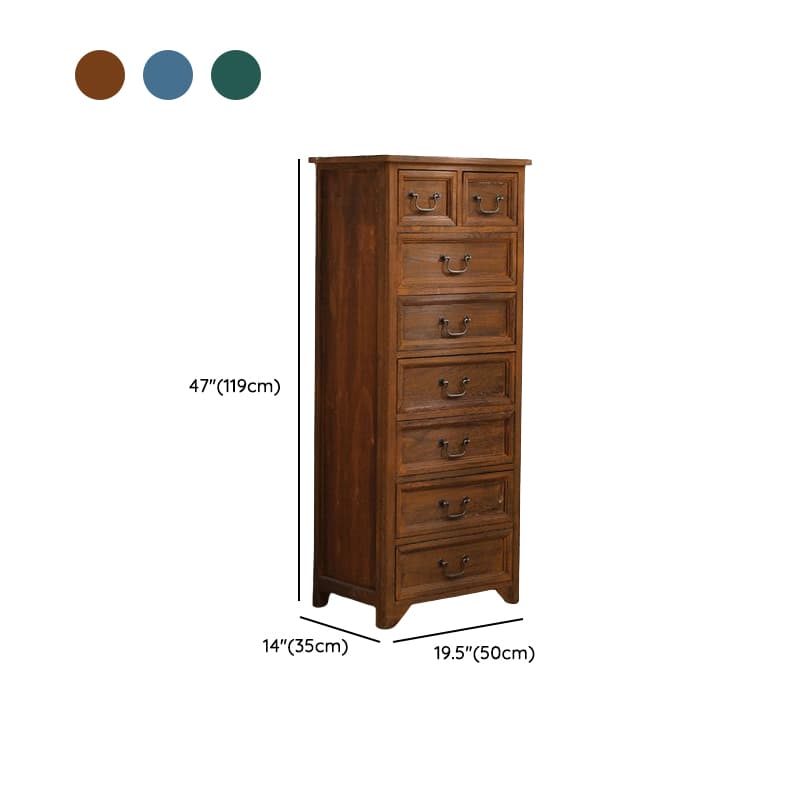 Minimalist Rectangle Brown/White Wood Top Accent Chest with Soft Close Drawer Living Room thumbnail 12