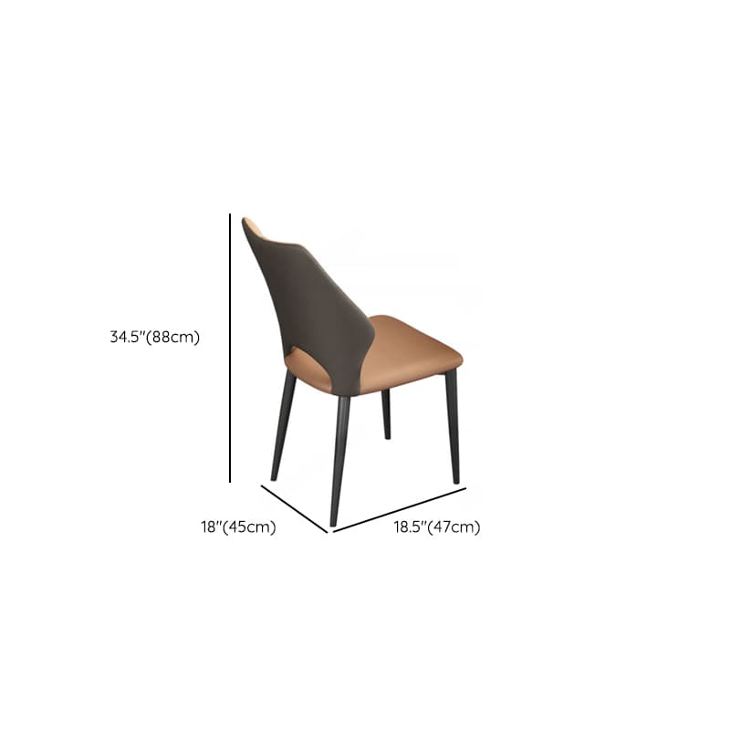 5-piece Square Slate Dining Table Set with Stump Base, Upholstered Back, Padded Chair for 4 People thumbnail 11