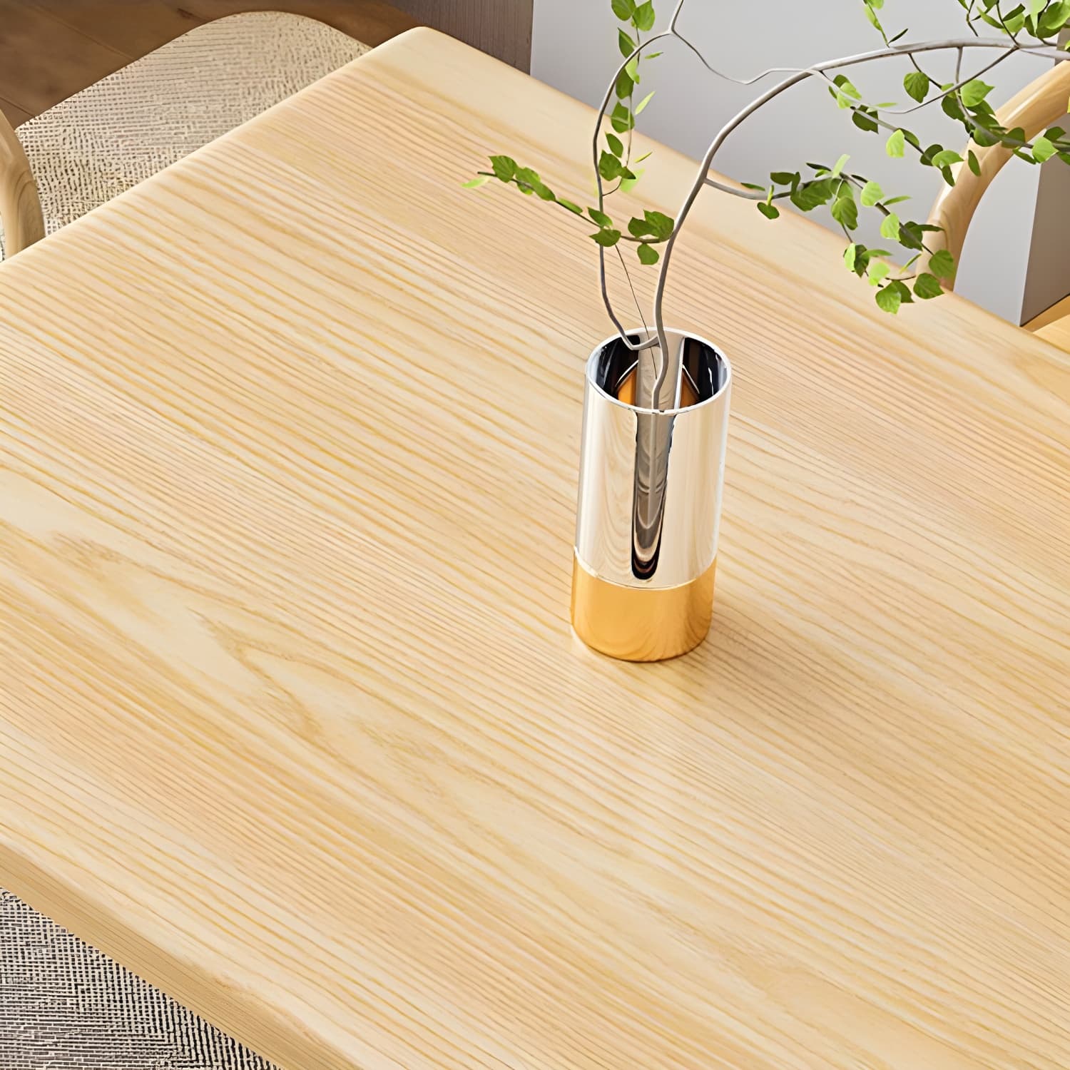Modern Rectangle Wood Dining Table 1/5/6/7 Pieces Dining Set for Dining Room thumbnail 6