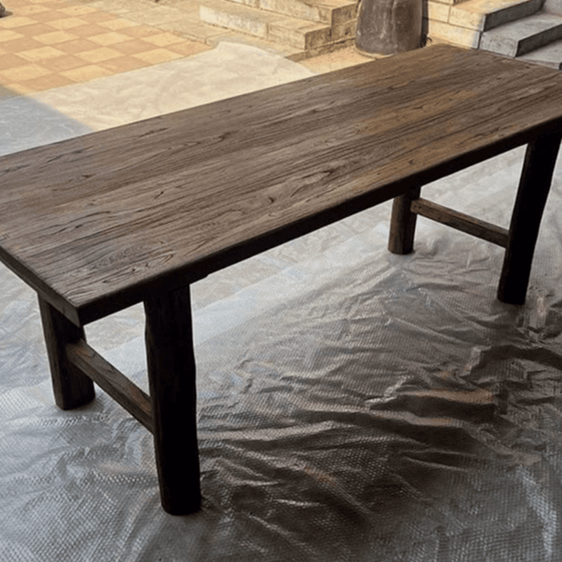 Classic Cocoa Rectangular Timber Dining Table, Standard Height, Fixed Mechanism, Seats 8/4/6 thumbnail 7