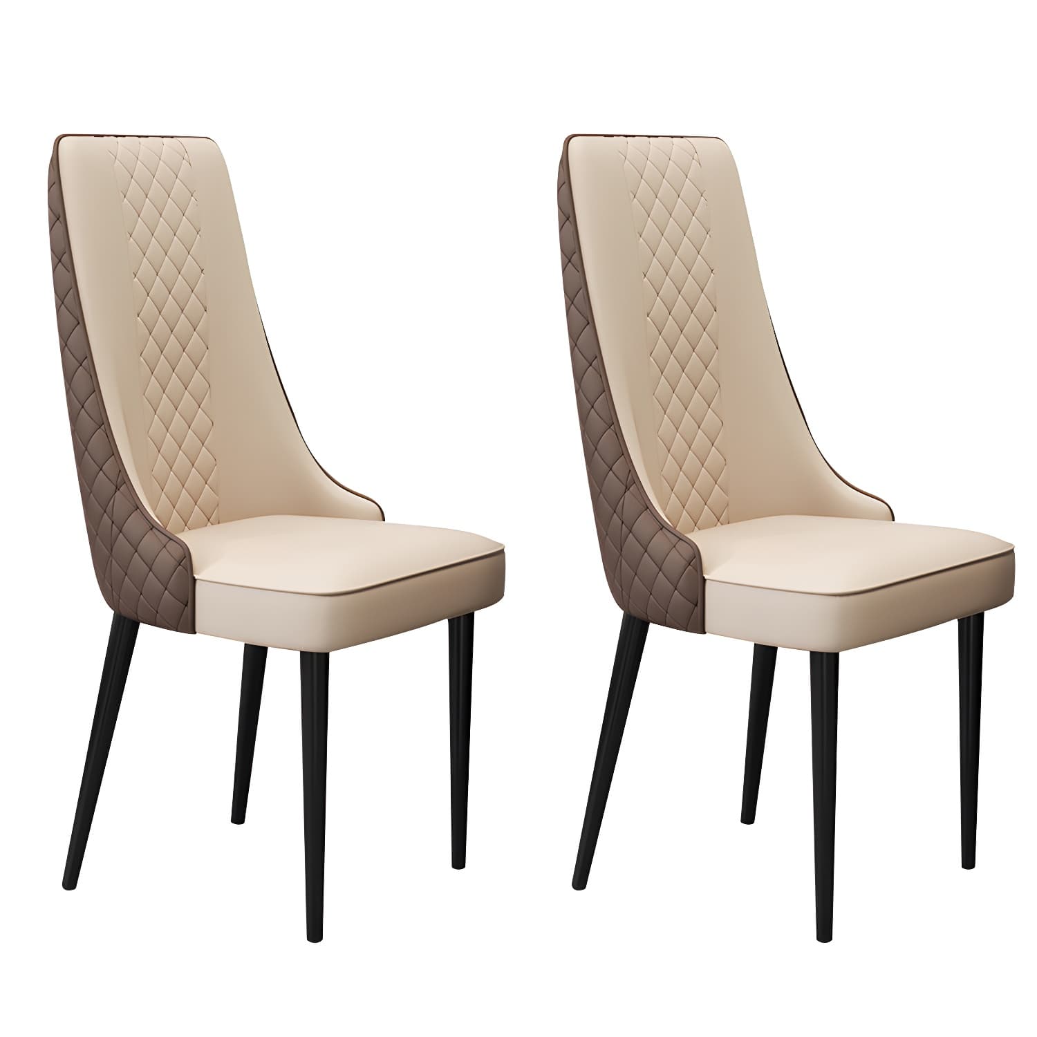 Glam Style Side Chair Leather Parsons Indoor Dining Chair for Living Room thumbnail 4