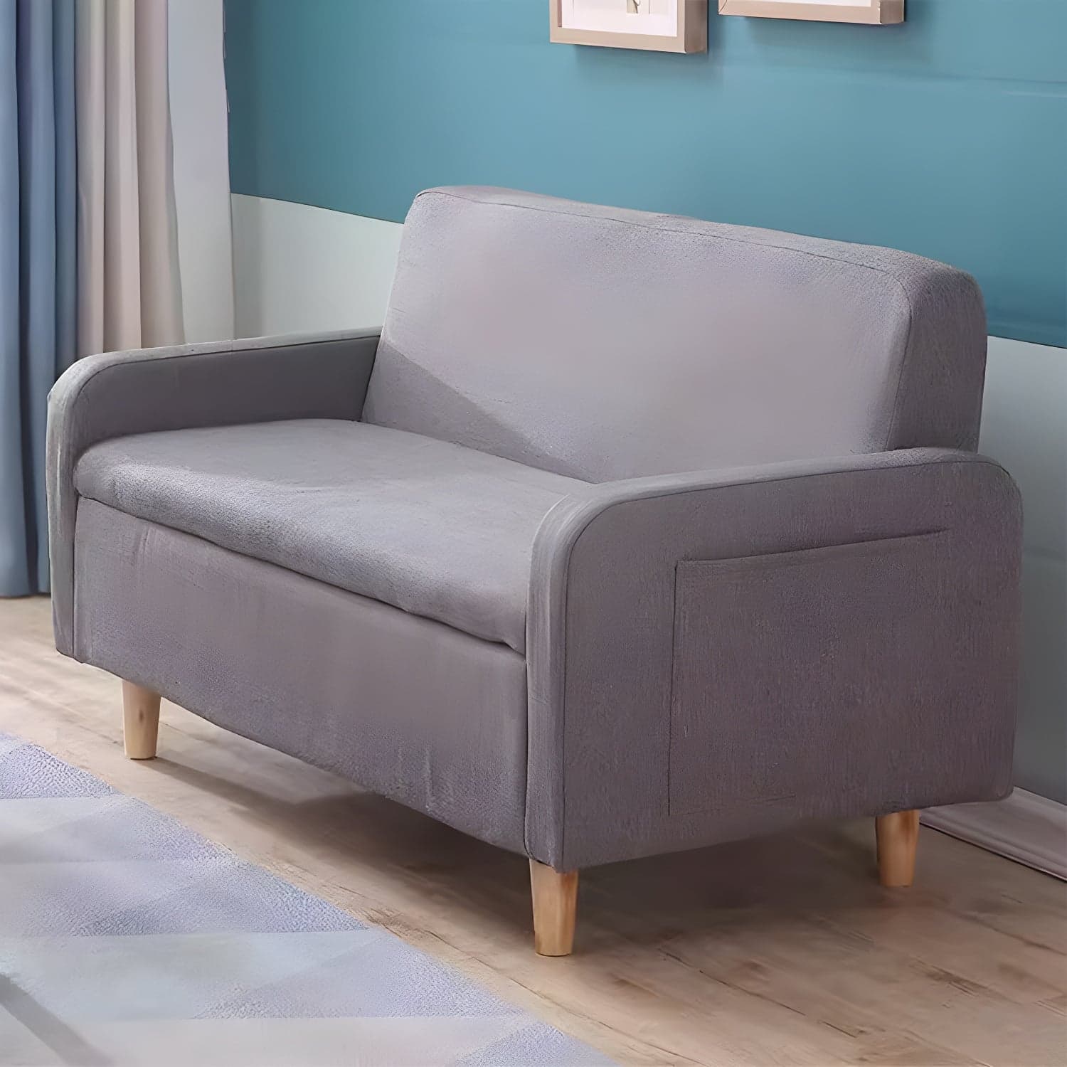 Contemporary Azure/Brown/Magenta Standard Sofa with Hidden Storage thumbnail 6