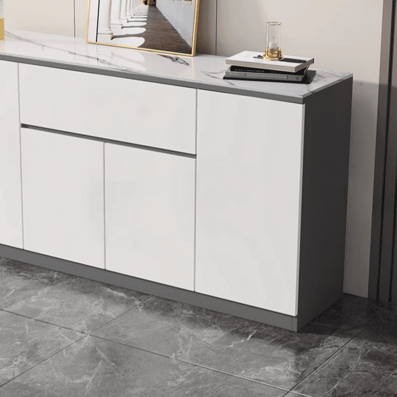 Standard/Wide Modish Adaptable Shelf Sideboard with Pantry Hutch and Sintered Stone Countertop, 3 Drawers/2 Drawers/Single Drawer & 3 Doors/4 Doors thumbnail 6
