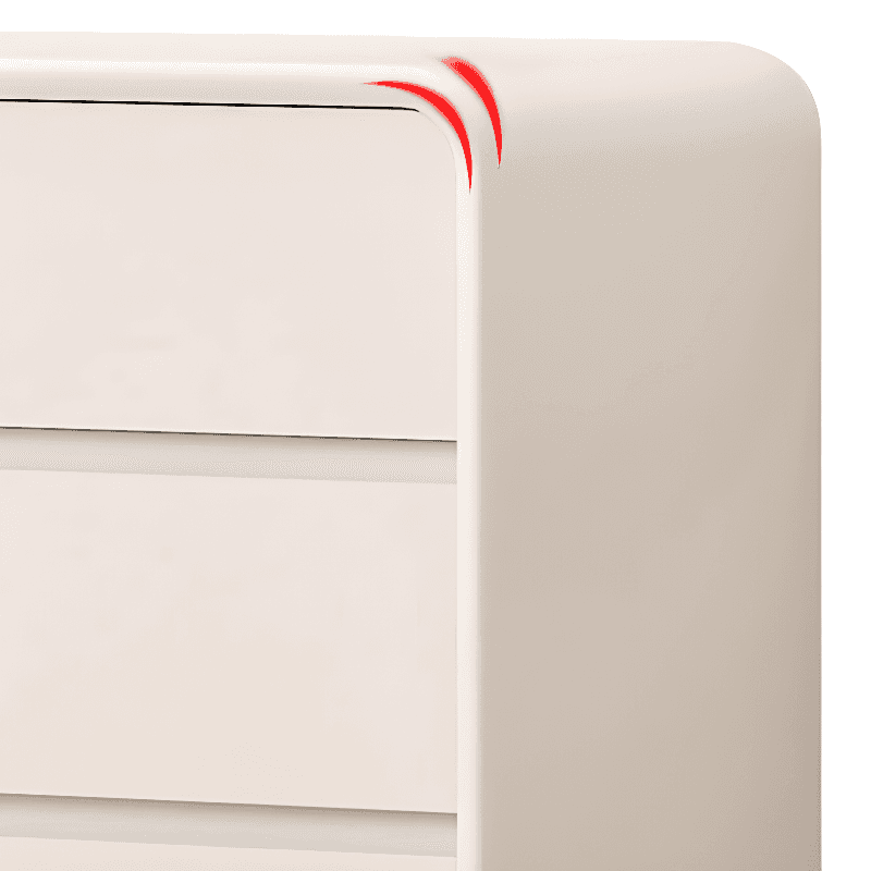 Ivory Contemporary Faux Leather Dresser with 3/4/5 Tiers thumbnail 4