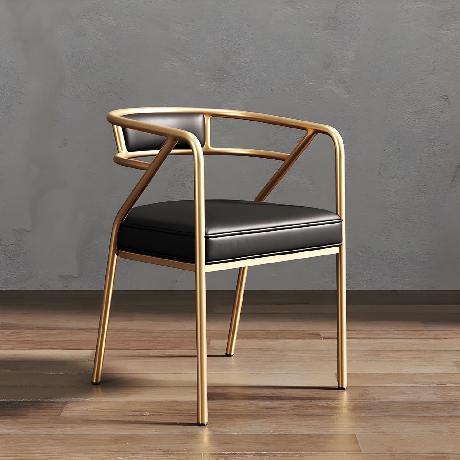 Glam Dining Chair Open Back Upholstered Dining Side Chair with Metal Legs thumbnail 10