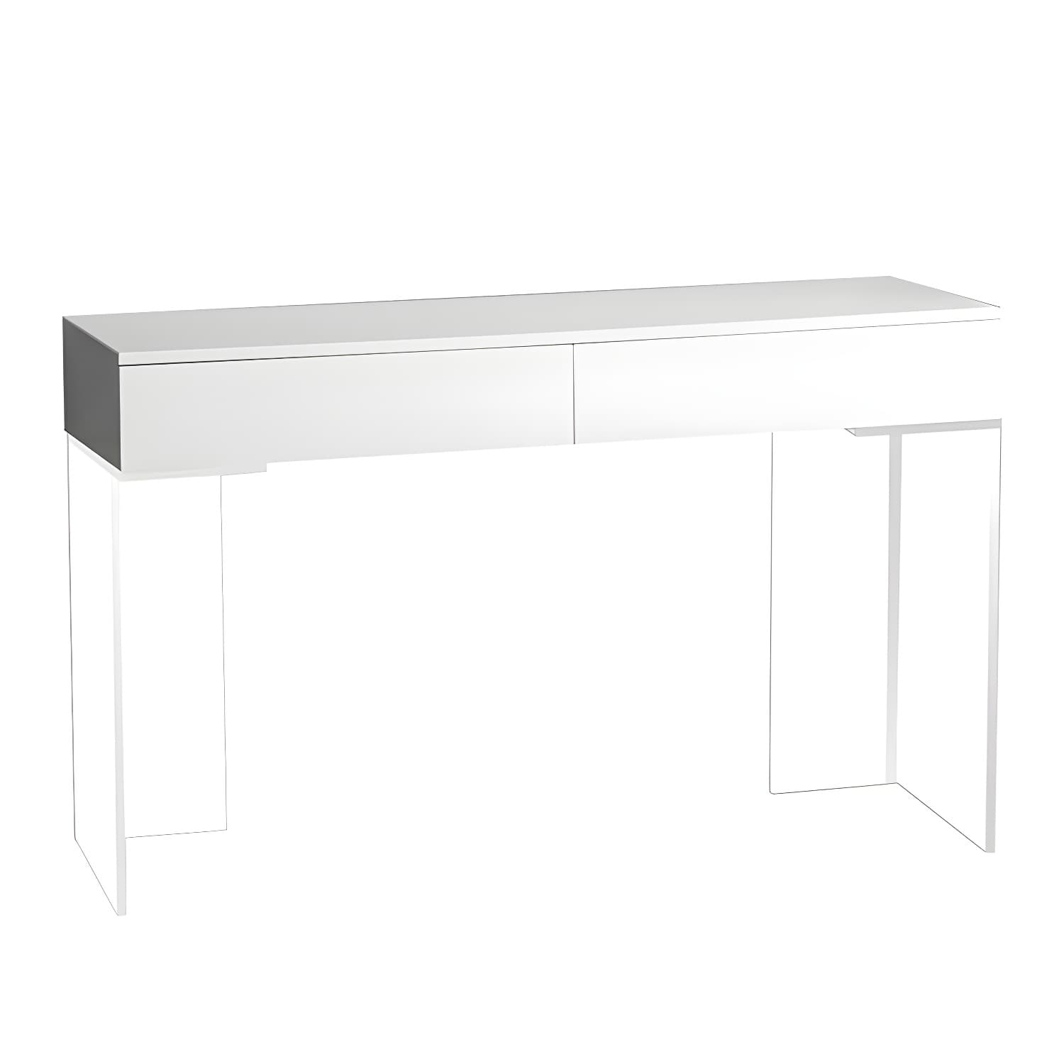 Contemporary Acrylic Vanity Desk 2-Drawer Vanity Dressing Table thumbnail 8