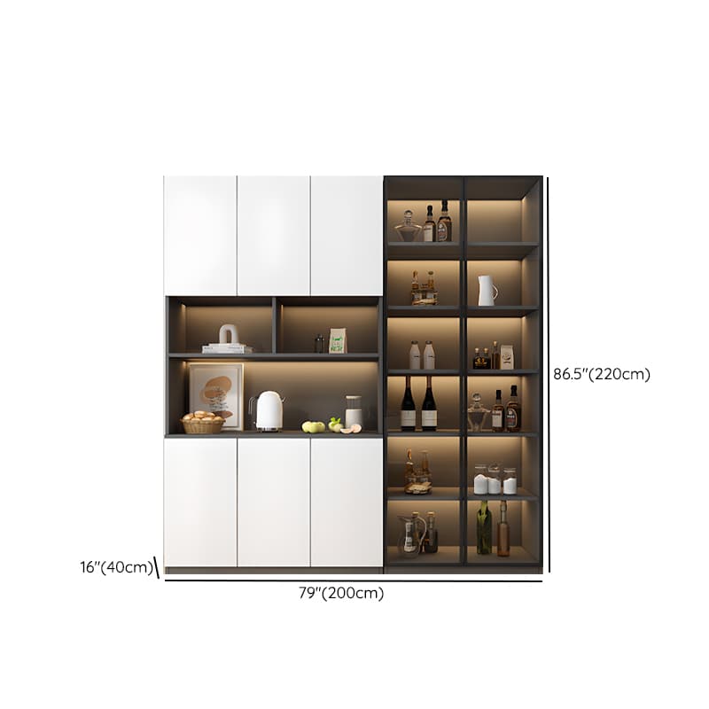 Two Toned Unclosed & Self-supporting Wide Sideboard with 2 Shelves & Benchtop thumbnail 28