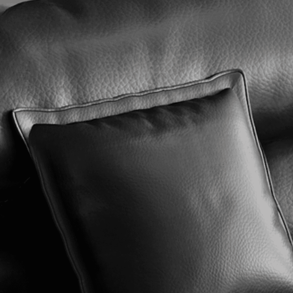Contemporary Modern Solid Color Stain Resistant Standard/Single Sofa in Midnight Black, Seats 4/5/3 with 1 Pillow thumbnail 5