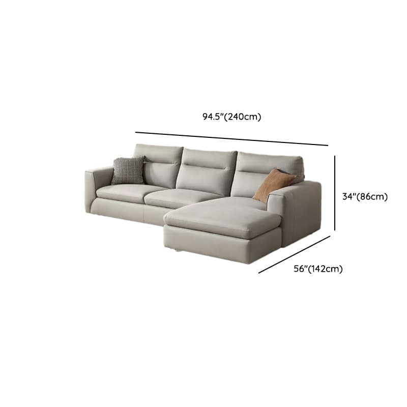 Straight/L-Shape Cotton Upholstered Sofa Couch/Sofa Chaise, Horizontal/Right Hand Facing Orientation thumbnail 15