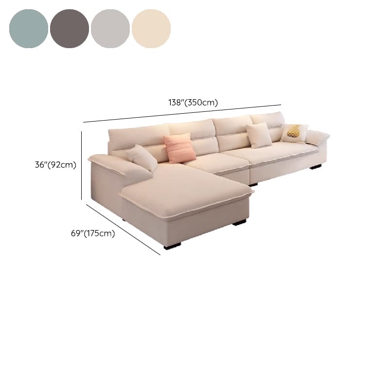 Modern Cotton and Linen L-Shape Sofa Recliner with Concealed Support thumbnail 16