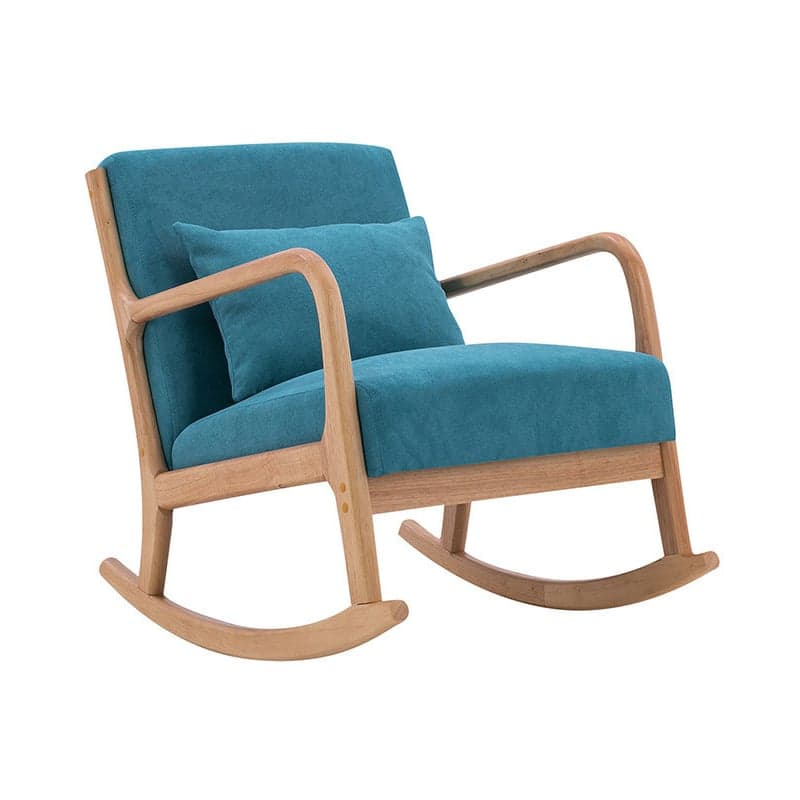 Nordic Natural Cotton Stationary Rocking Couch Chair with Back