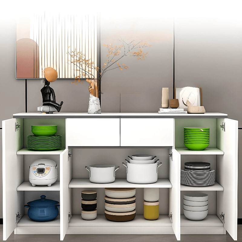 Four Internal Shelves/Two Internal Shelves & 4 Doors/5 Doors & 2 Drawers/5 Drawers Standard Sintered Stone Sideboard with Compartment thumbnail 4