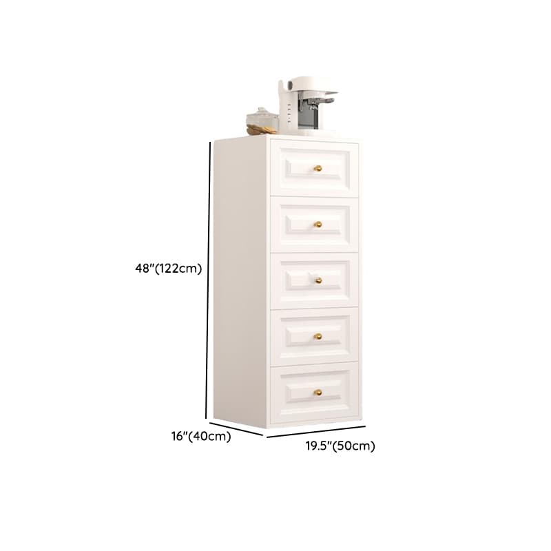 White Simple Iron Lingerie Chest/Bachelor Chest with 5/4/3 Drawers in Vertical/Horizontal Orientation thumbnail 21