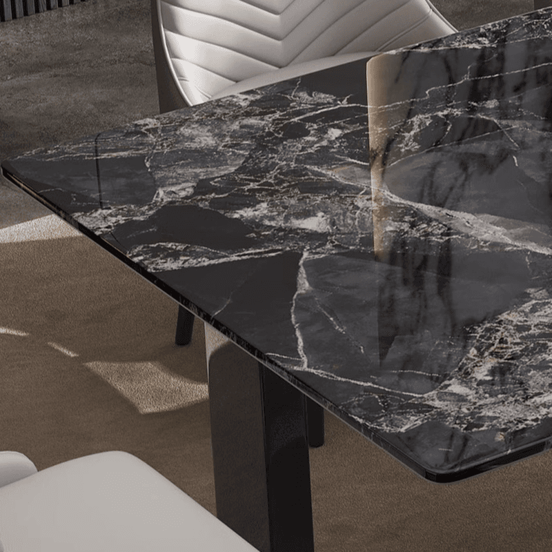Dining Table Set with Marble Slab Top for 6 People/4 People in Multicolor thumbnail 8