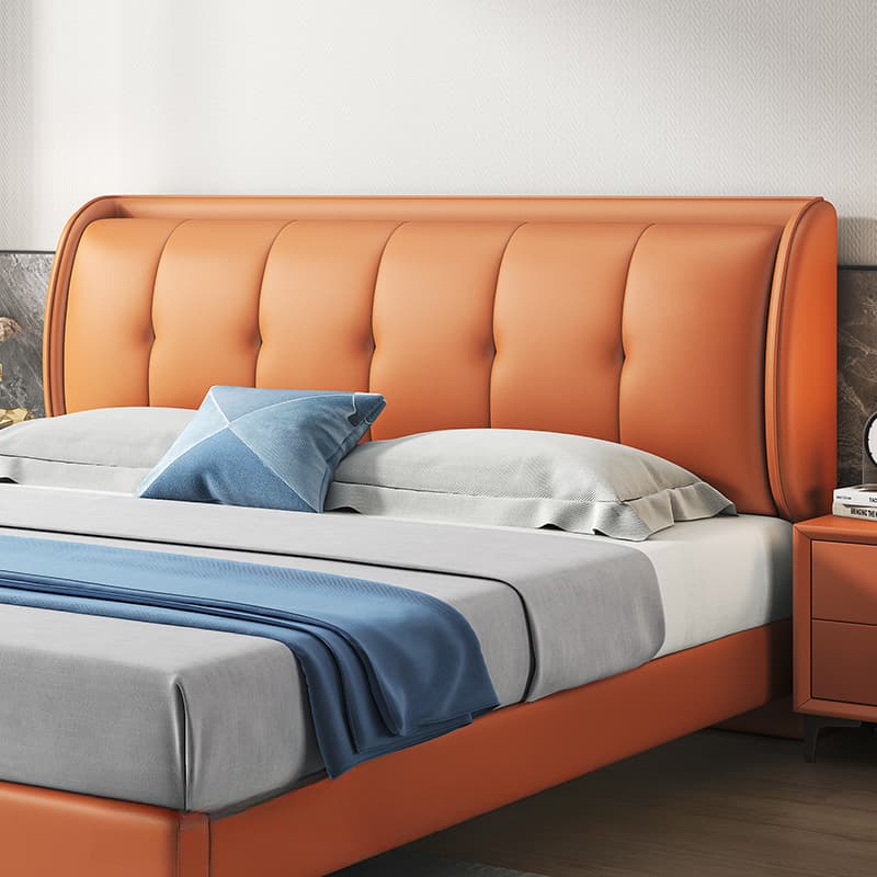Modish Timber Panel Headboard with No Distressing, Arched/Rectangle/Camelback Shape for Full/King/Queen Bed, Featuring Sponge Upholstery Fill and Standard Height thumbnail 6