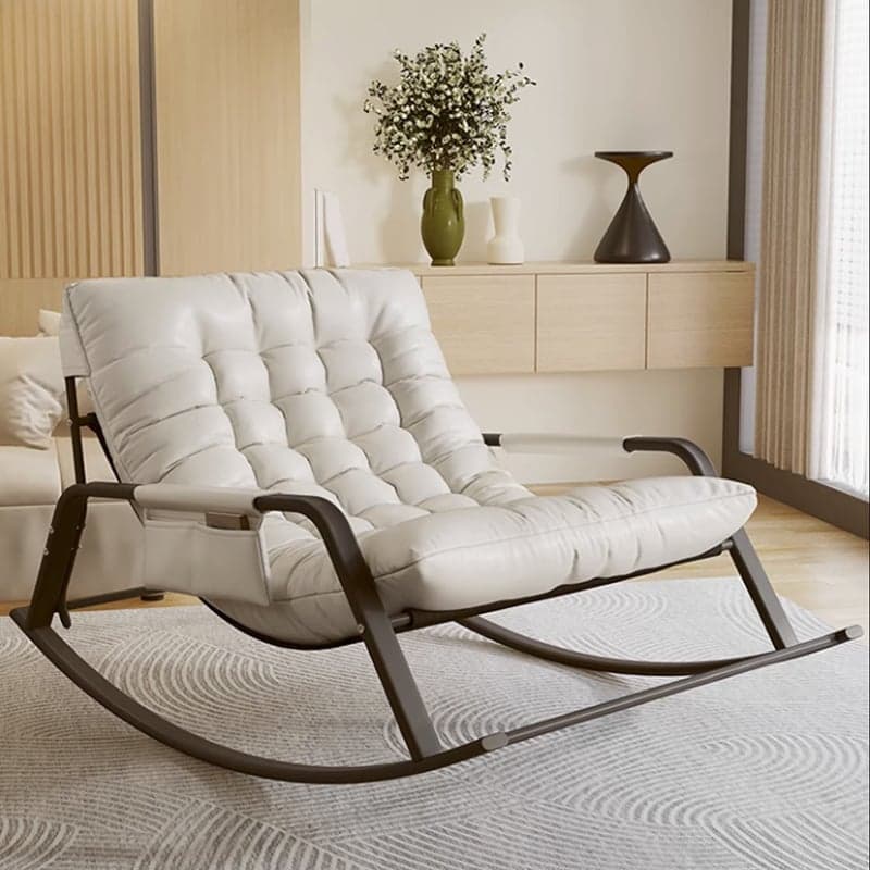 Stylish Tufted Upholstered Rocking Chair - Modern Design for a Comfy Home thumbnail 2