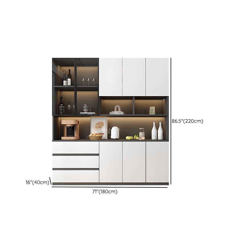 Two Toned Unclosed & Self-supporting Wide Sideboard with 2 Shelves & Benchtop thumbnail 27