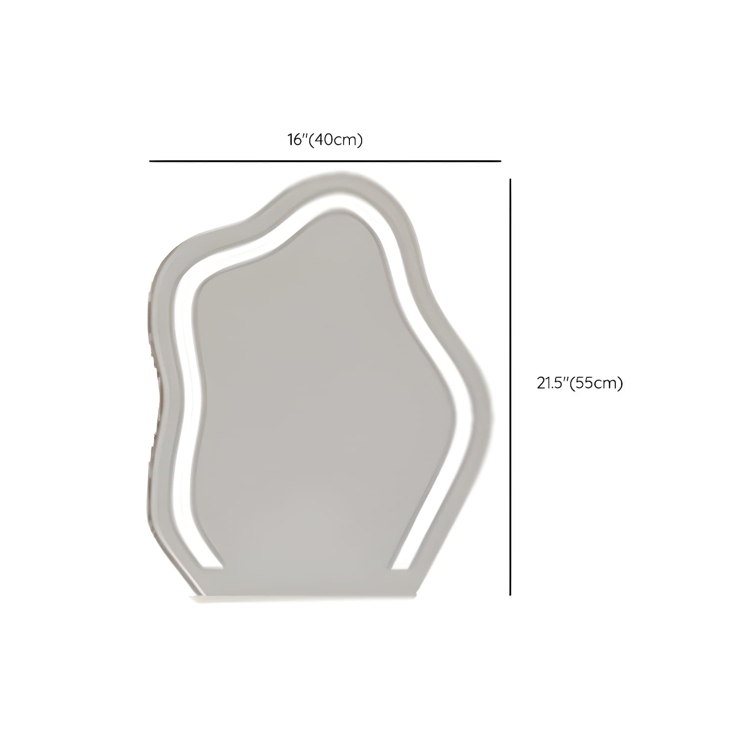 Contemporary White Wood Rectangle Top Make-up Vanity with Lighted Mirror thumbnail 18