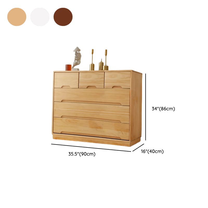 Modern Natural Wood Vertical Lingerie Chest with 6 Drawers/7 Drawers/5 Drawers thumbnail 25