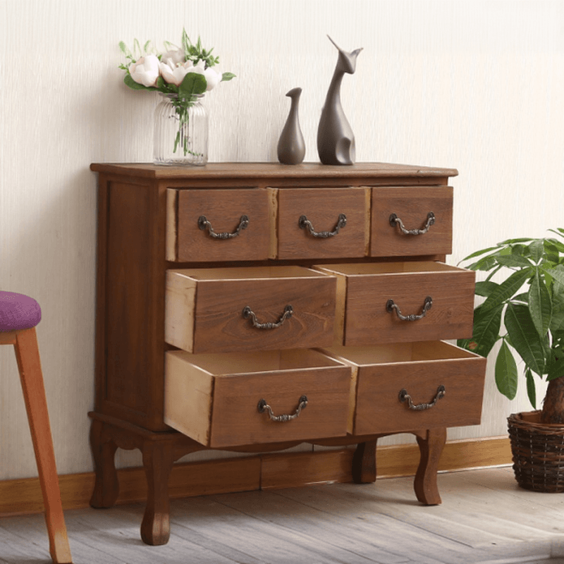 French Wood Vertical Console Dresser with 9 Drawers/7 Drawers/10 Drawers thumbnail 14