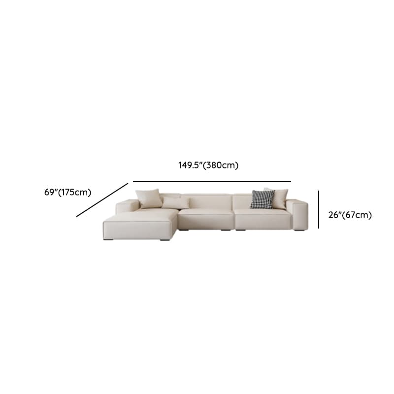 Straight/L-Shape Cotton Upholstered Sofa Couch/Corner Sectional with Horizontal/Left Orientation thumbnail 24
