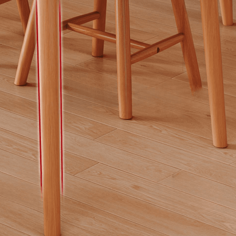 Trendy Rectangular Rubberwood Dining Table Set with Four Legs, 5 Piece Set, Unfinished Color thumbnail 3