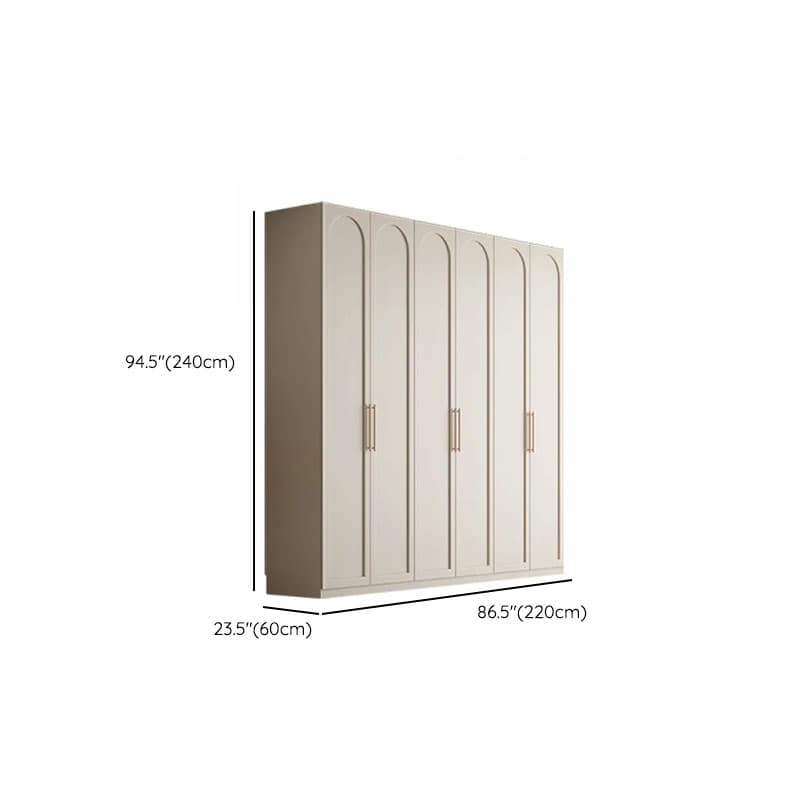 White Casual Manufactured Wood Independent Armoire Cabinet with Compartments, Soft Close Door, and Interior Shelves thumbnail 24
