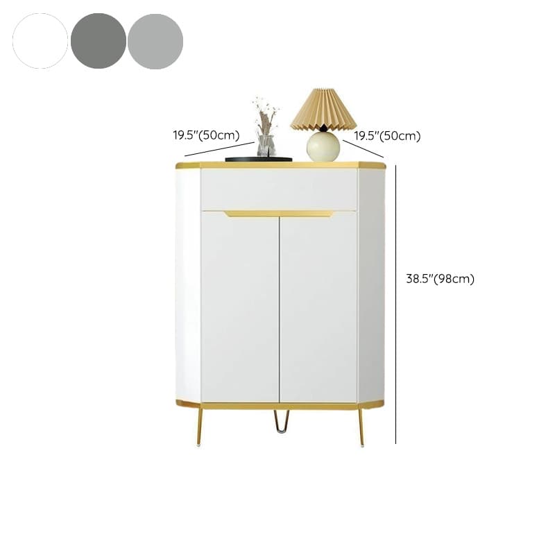 Glam Gold Corner Cabinet with Drawers and Cabinet Included- Scratch resistant & Soft-Close Doors thumbnail 14