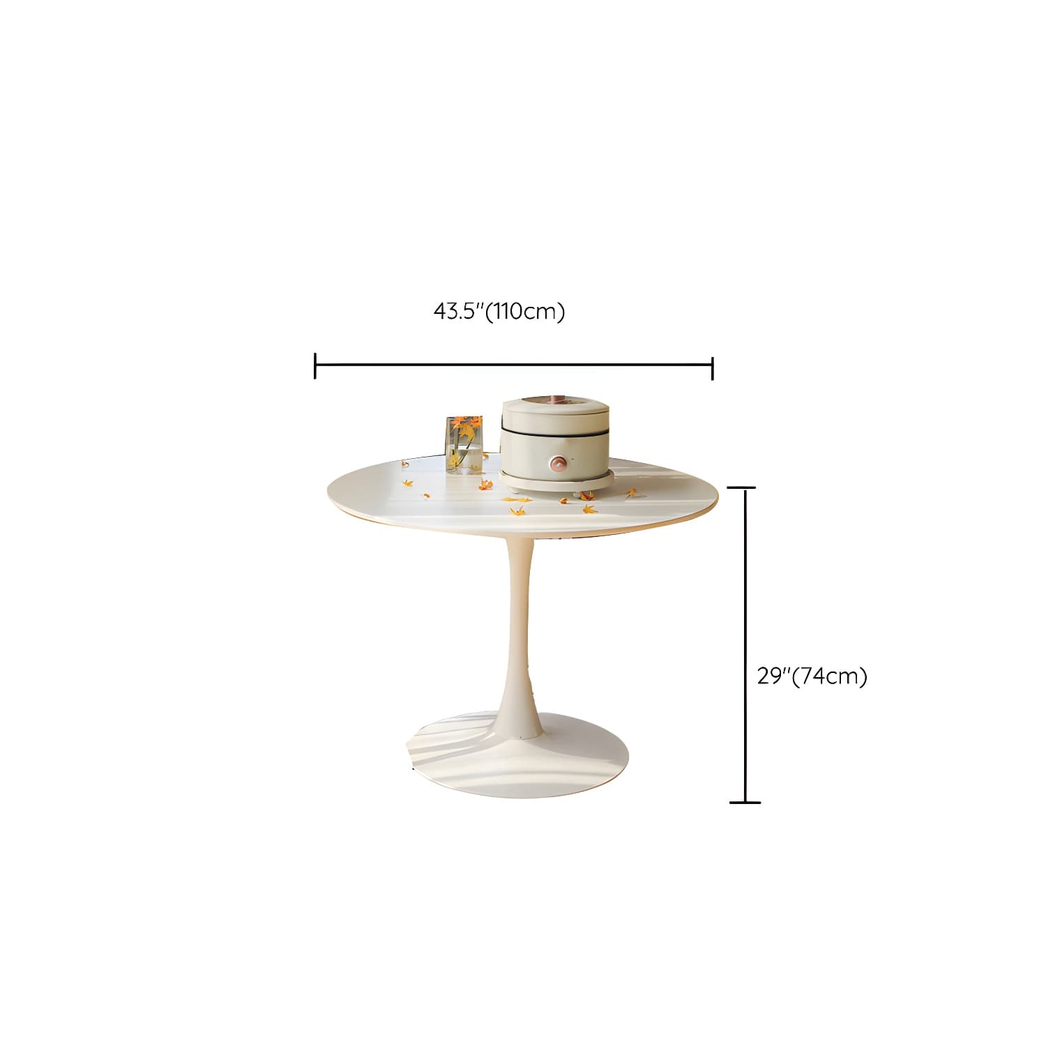 Tulip Dining Table Round Dining Table for Kitchen Dining Room thumbnail 16