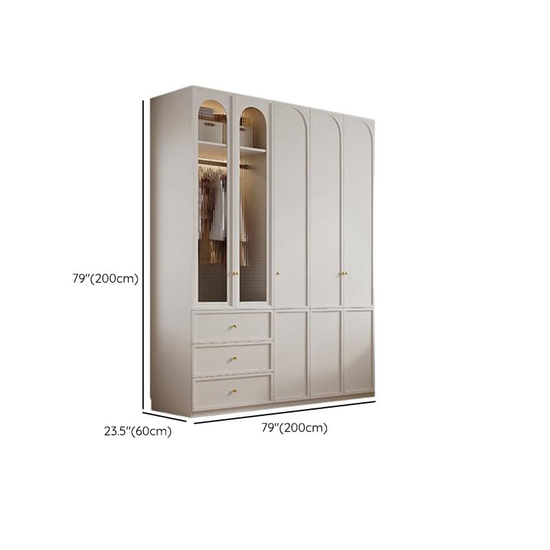 Minimalist Manufactured Wood Independent Almirah with 3-Drawer, Interior Shelves, and Clothing Rod thumbnail 29