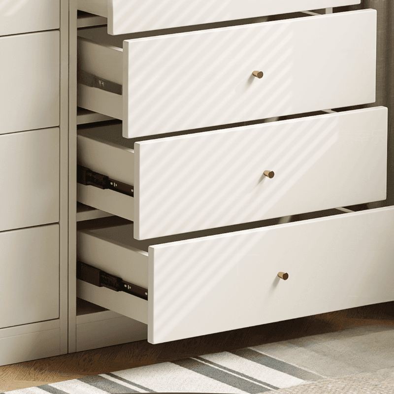 Chalk Casual Composite Wood Combo Dresser for Parlor with 6/3/5 Drawers and Hutch in Vertical Orientation thumbnail 7