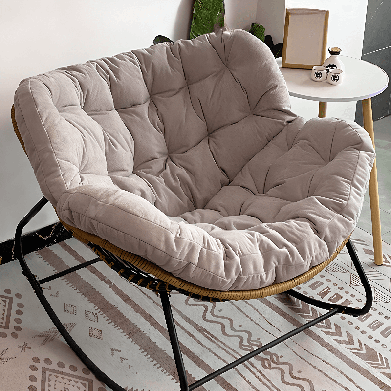 2 Person Rocking Chair Couch with Rear Back and Stationary thumbnail 6