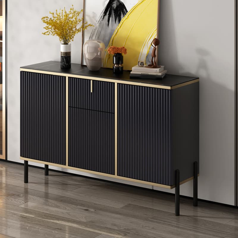 Glam Wood Sideboard Credenza with Cabinets and Drawers Assembly 40cm Width x 90cm Height - image 14