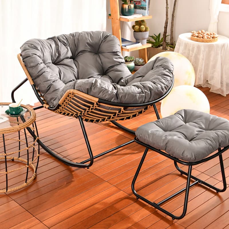 Ergonomic and Stationary Cotton Nursery Recliner with Back thumbnail 12