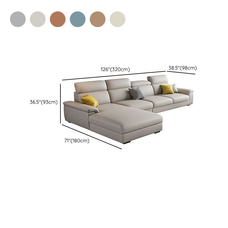 5-Seater Modish Left L-Shape Sofa Chaise with Natural Wood Frame thumbnail 20